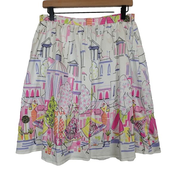 G Essentials Skirt Womens Size 10 City/Fashion Print Preppy Coquette Feminine - Picture 2 of 12